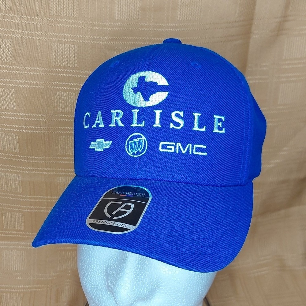 Carlisle Chevrolet Buick GMC Car Dealership Blue Snap Back Ball Cap
